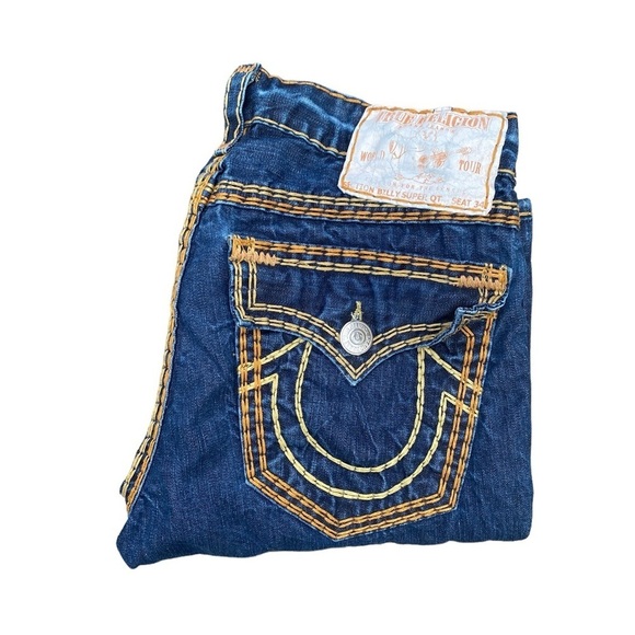 Vintage True Religion Jeans Size 34 BILLY SUPER QT RARE STITCH - Picture 5 of 12